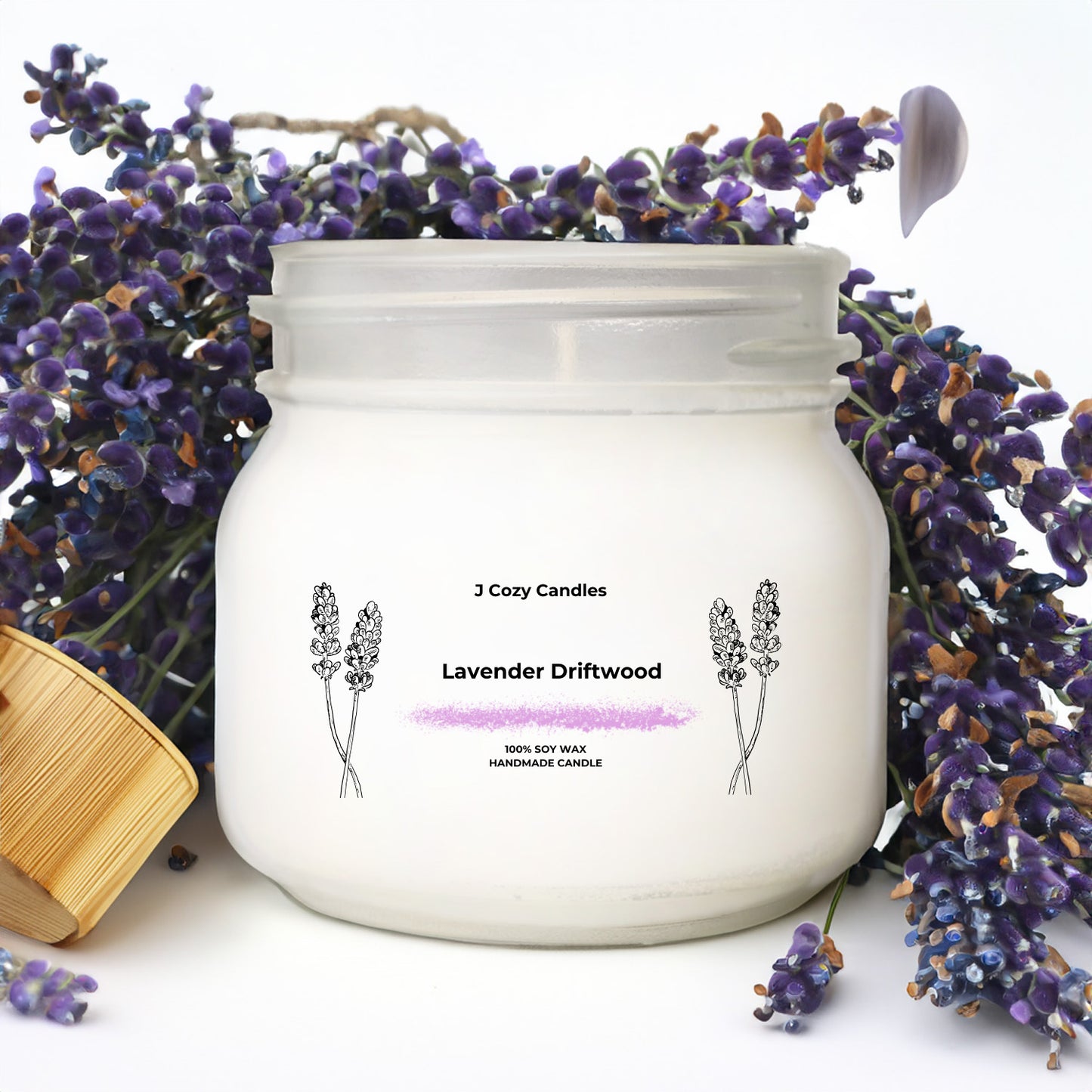 Lavender Driftwood Candle